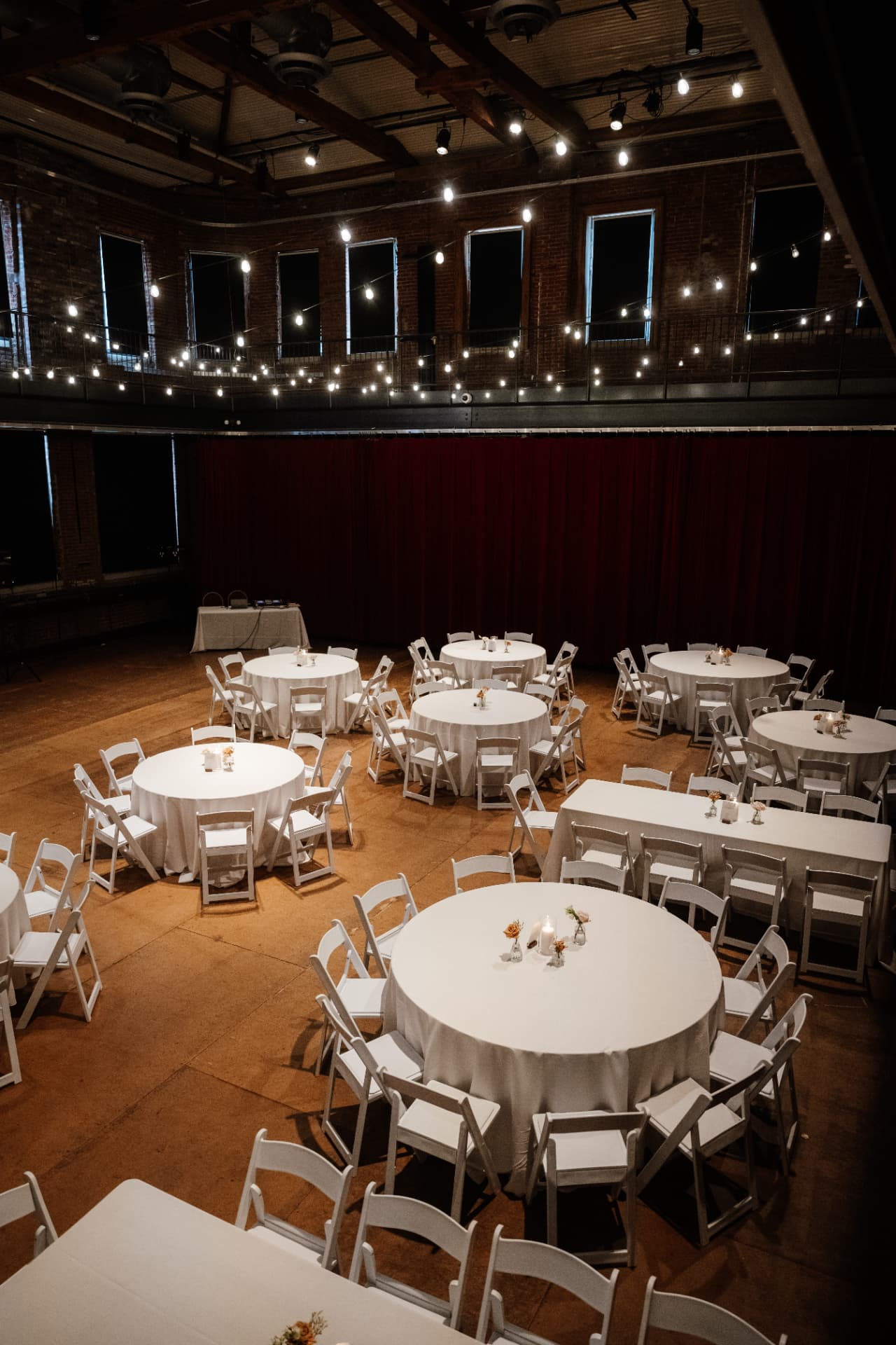 The reception room at the Pittsburgh Opera set for dinner